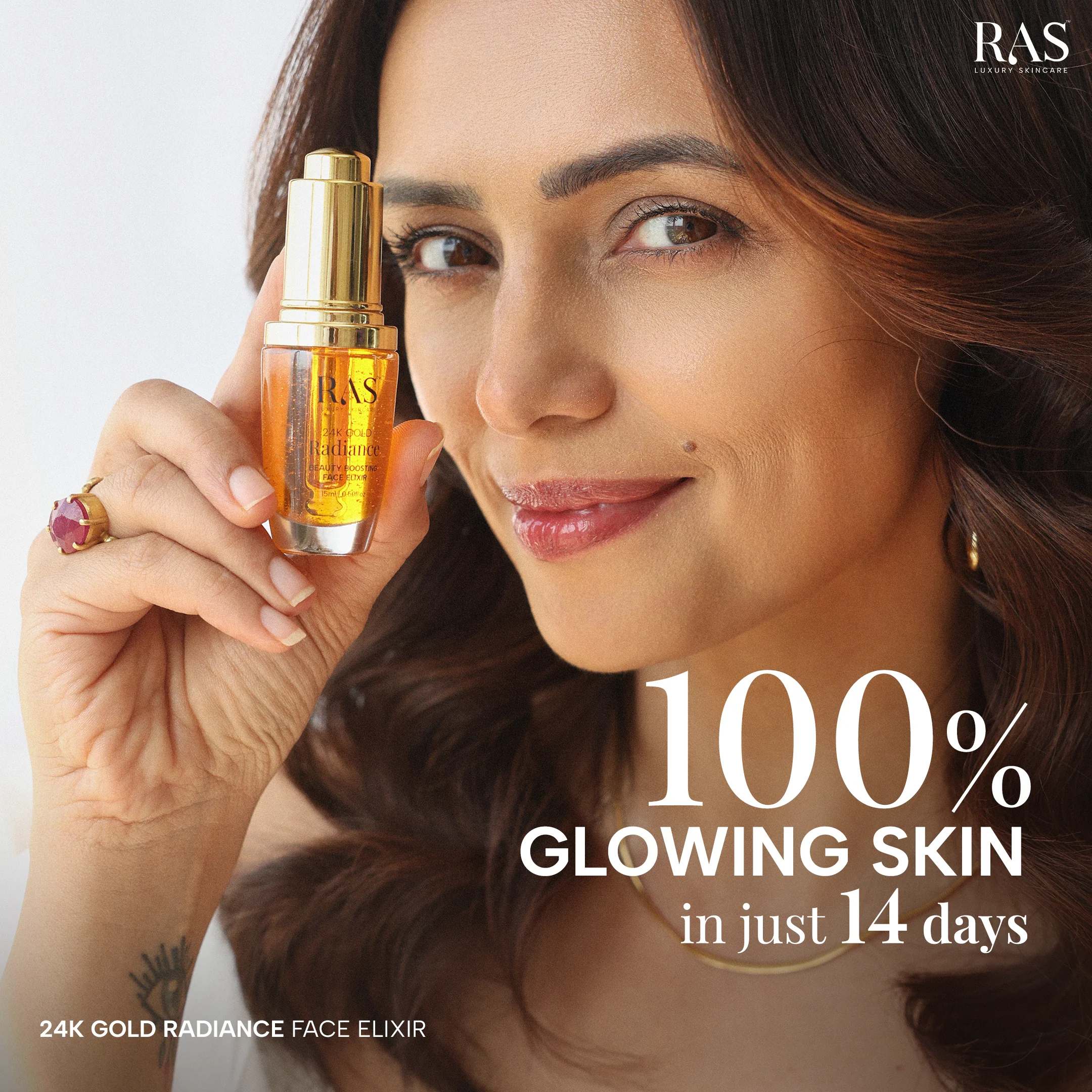 24k Gold Radiance Beauty Boosting Face Elixir | Repair & Brighten - Image 5