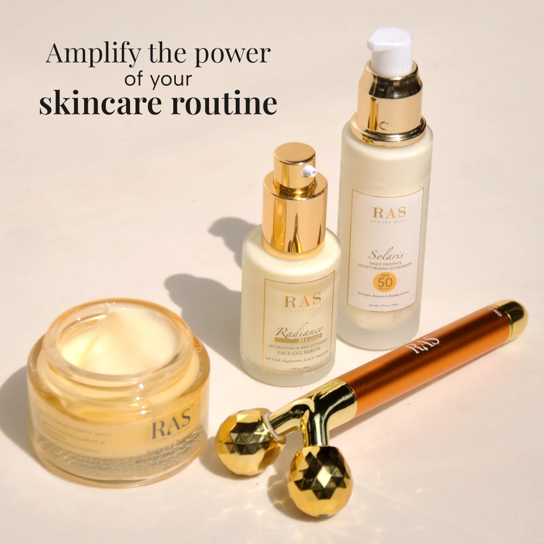 24k Gold Y-Shape 3D Electric Face & Body Massager - Image 3