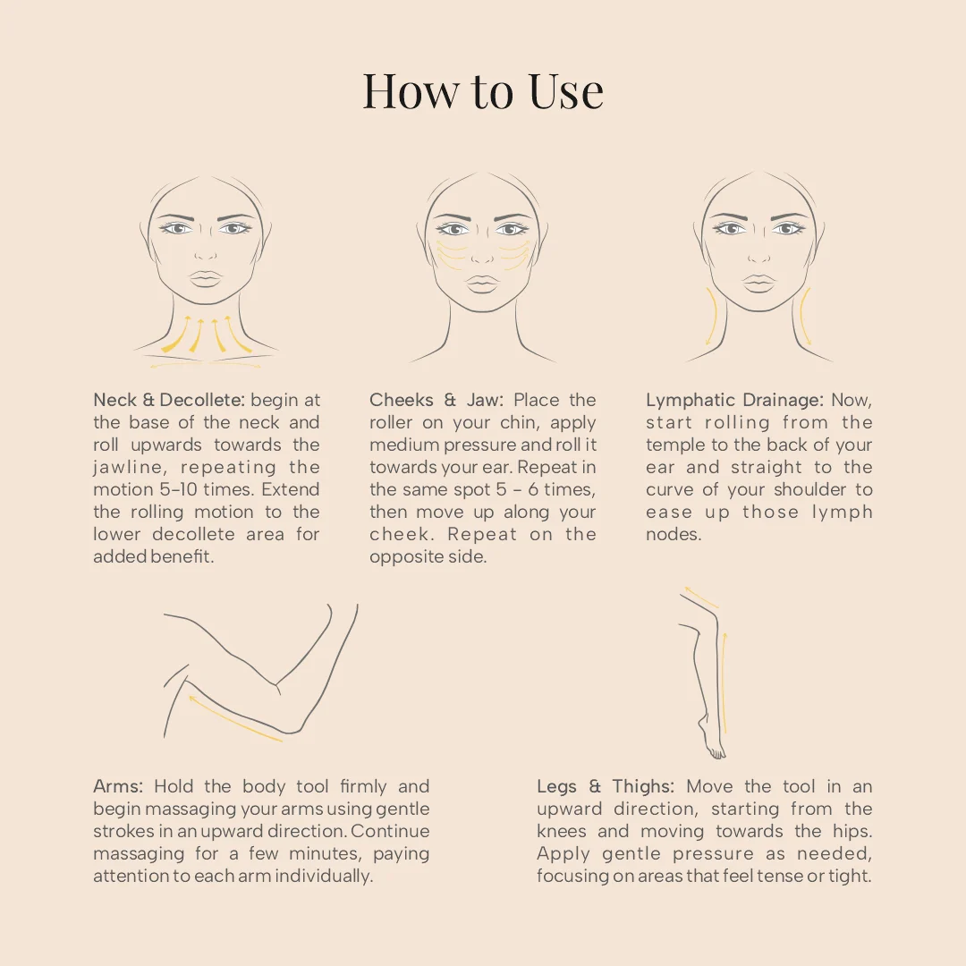 24k Gold Y-Shape 3D Electric Face & Body Massager - Image 6