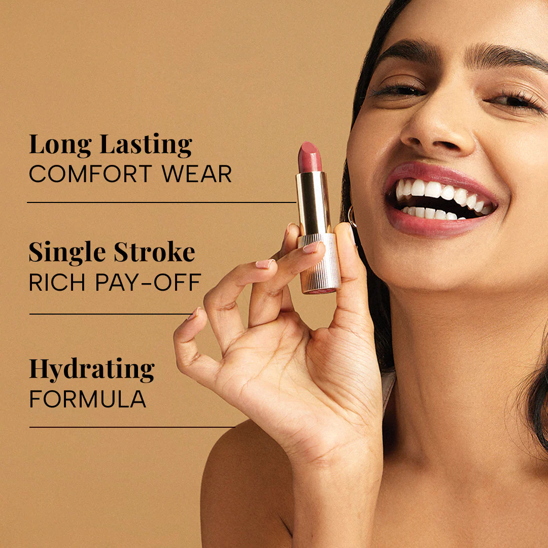 Lumiere Satin Matte Lipstick - Champagne Blush - Image 3