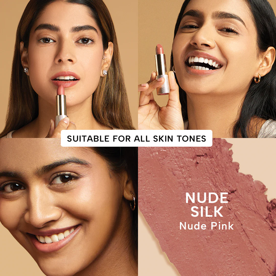 Lumiere Satin Matte Lipstick - Nude Silk - Image 5