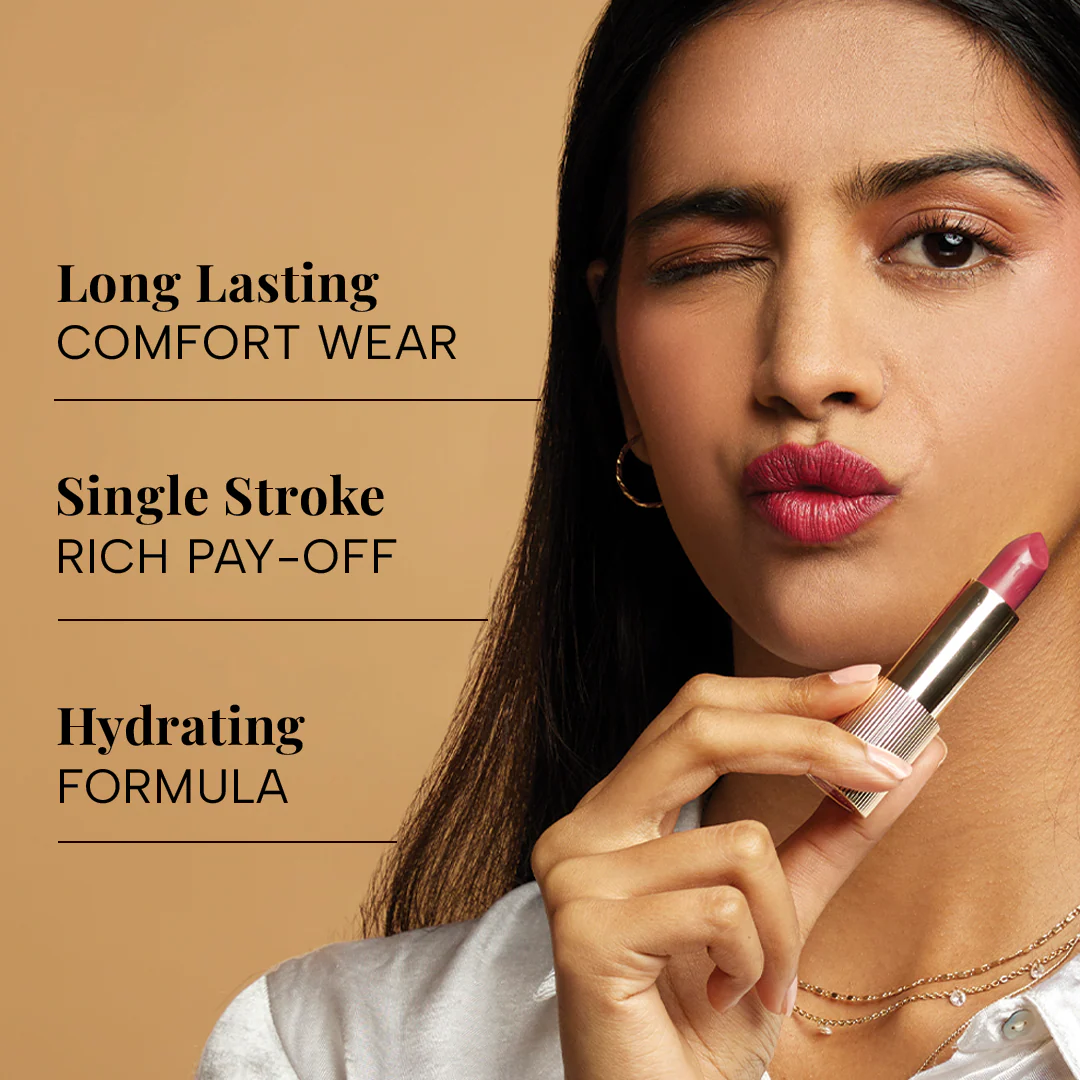 Lumiere Satin Matte Lipstick - Velvet Mauve - Image 3