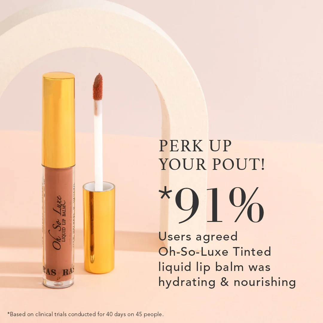 Oh-So-Luxe Tinted Liquid Lip Balm - Caramel Nude Brown - Image 4
