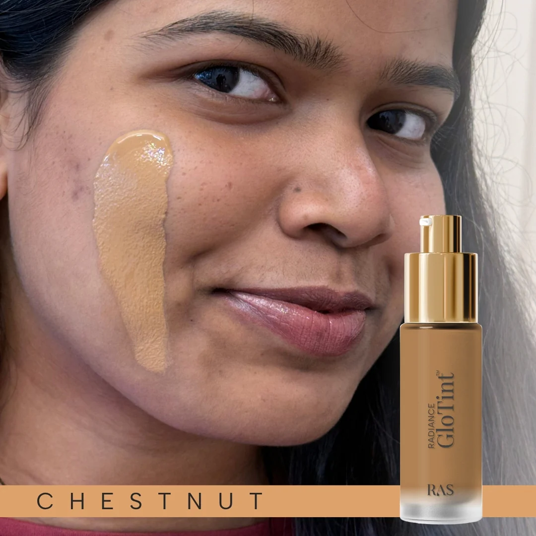 Glo-Tint Radiance Skin Perfector - Sheer Tint Foundation with SPF Protection  - Chestnut - Image 4