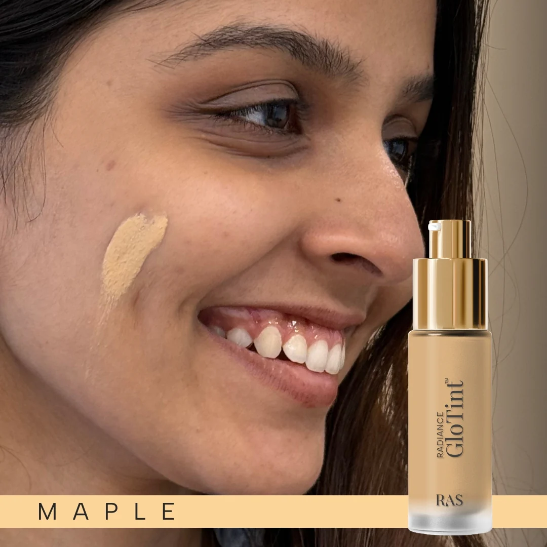Glo-Tint Radiance Skin Perfector - Sheer Tint Foundation with SPF Protection  - Maple - Image 4