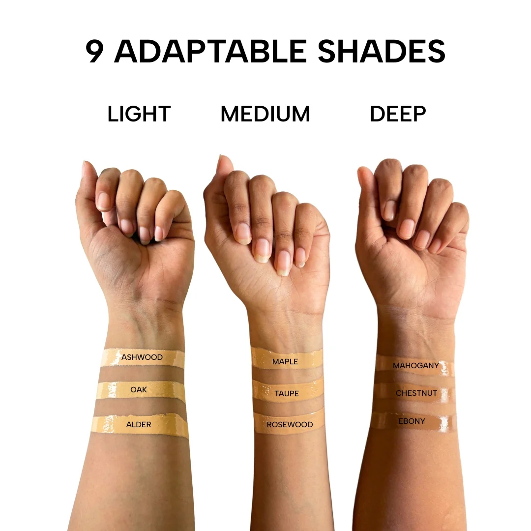 Glo-Tint Radiance Skin Perfector - Sheer Tint Foundation with SPF Protection  - Alder - Image 7