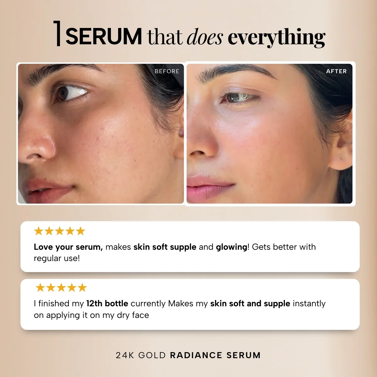 24K Gold Radiance Serum for Hydration, Brightening & Glass Glow Primer - Image 14