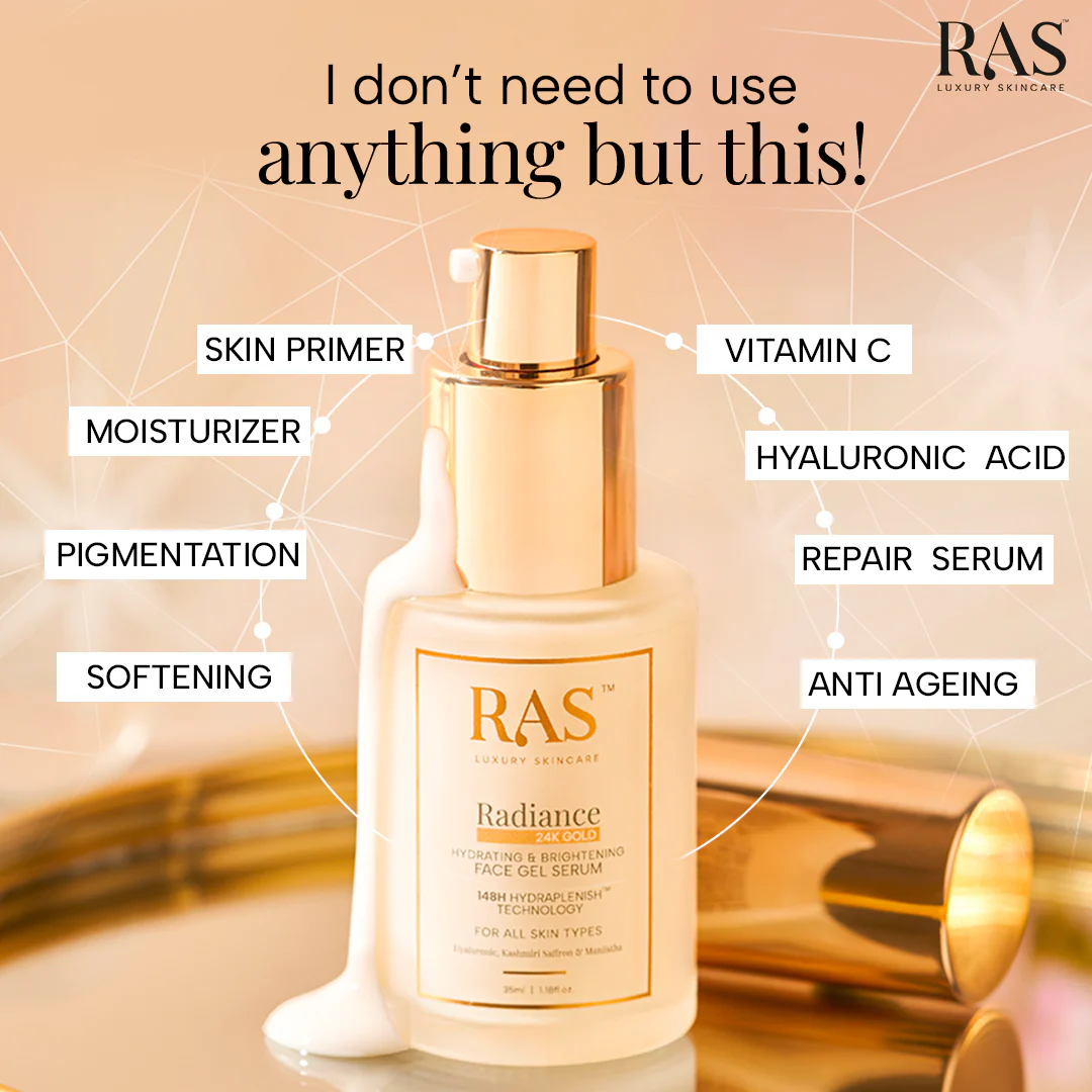 24K Gold Radiance Serum for Hydration, Brightening & Glass Glow Primer - Image 6