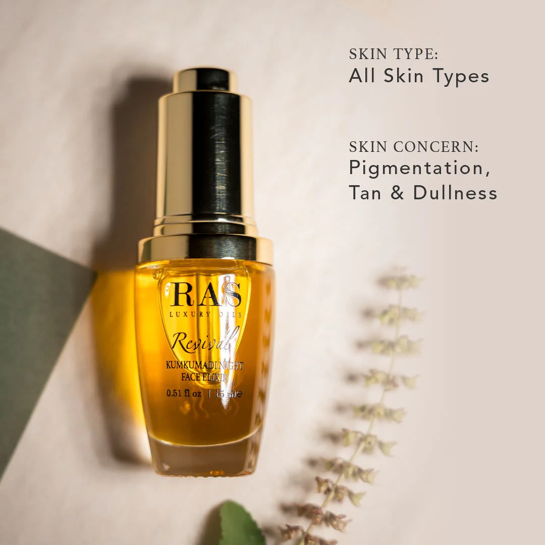 Revival Kumkumadi Night Face Elixir | Saffron and Sandalwood - Image 6