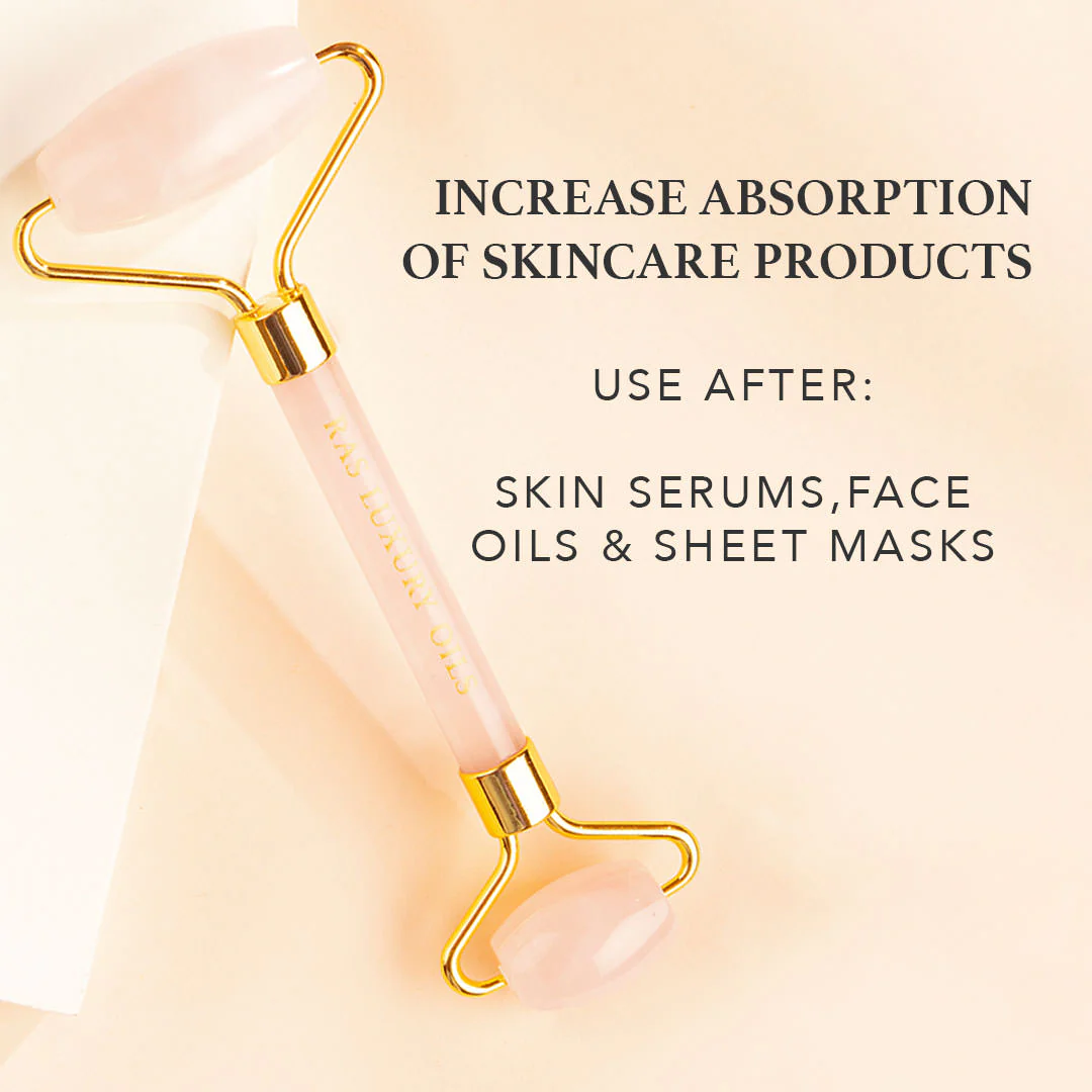 Rose Quartz Face Roller Massage Tool - Image 4