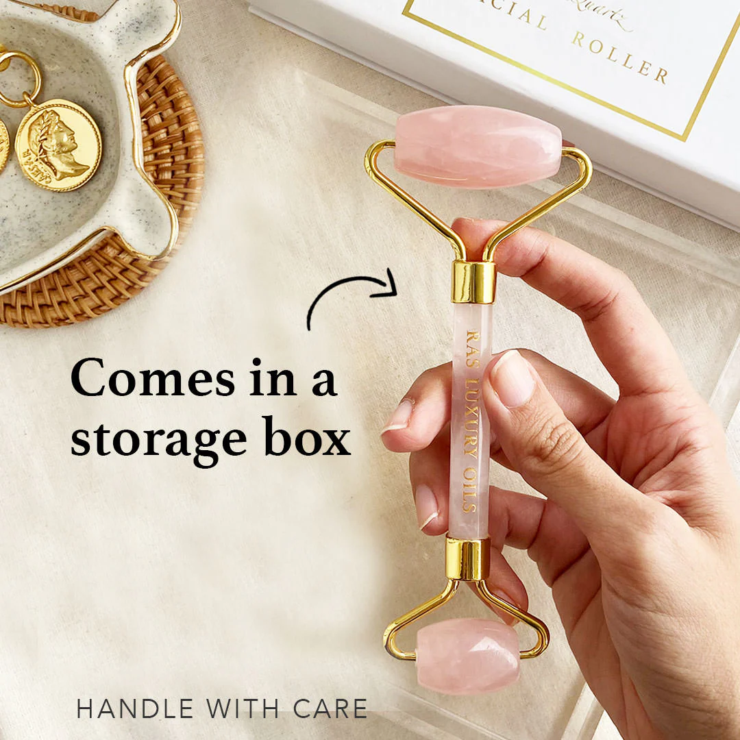 Rose Quartz Face Roller Massage Tool - Image 5