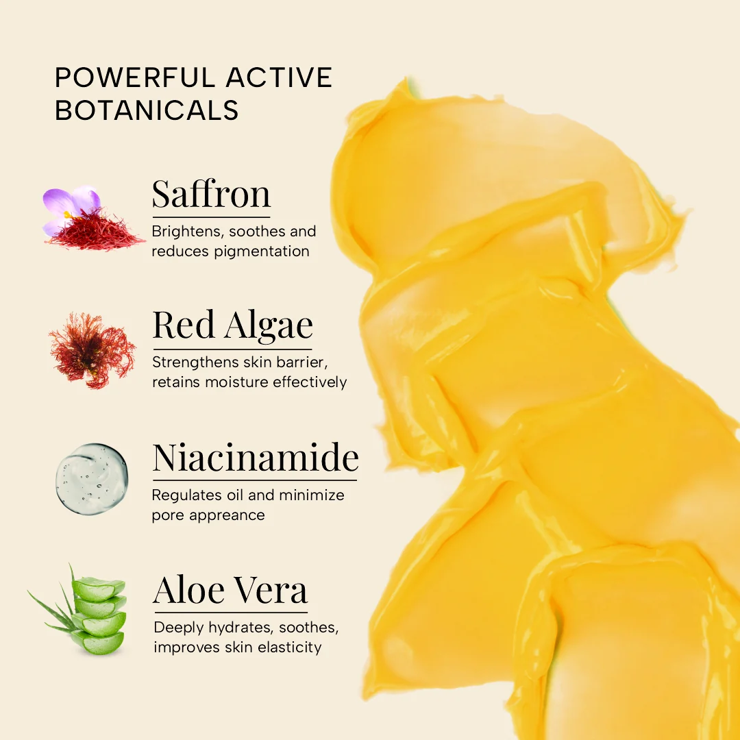 Saffron Kumkumadi Face Gel Cream with Aloe Vera and Red Algae - Image 6
