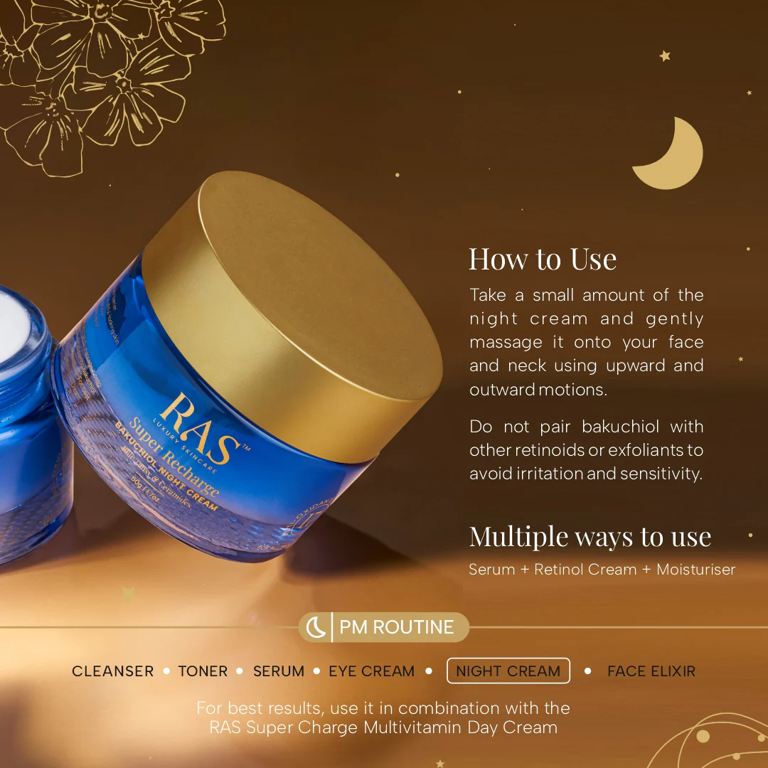 Super Recharge Bakuchiol Night Cream with Ceramides & Peptides - Image 10