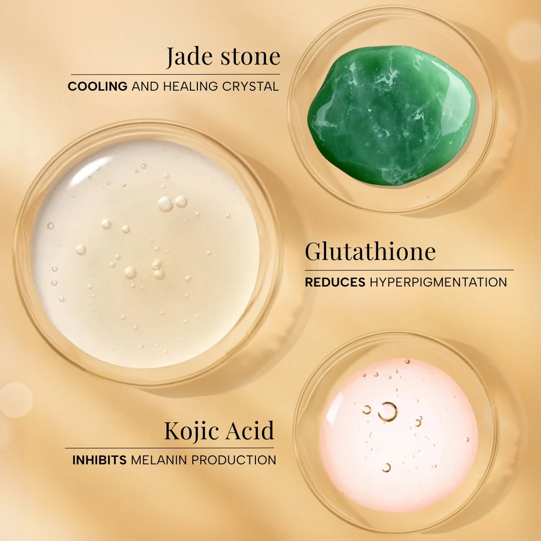 Ultimate Glow Jade Roller Gift set With brightening Serum - Image 5