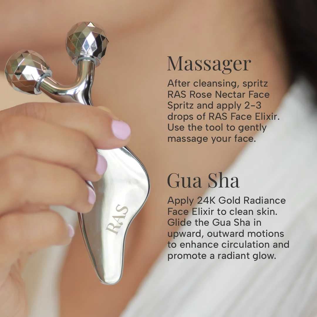 2-in-1 FaceLift Massager Face Roller cum Gua Sha - Image 4